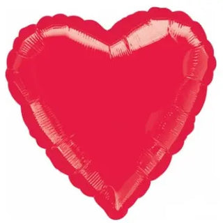 Metallic Red Heart Foil Balloon | Valentines Day Party Theme & Supplies | Anagram 