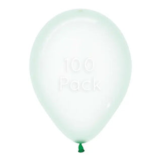 Sempertex | Crystal Pastel Green Balloons 100pk | Green Party Supplies NZ