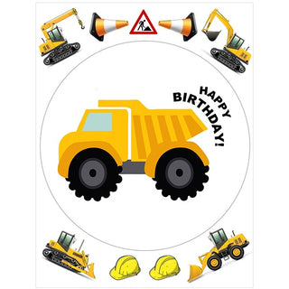 Construction Dump Truck Edible Cake Image | Construction Party Supplies NZ