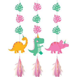 Girls Dinosaur Party Hanging Decorations | Creative Converting