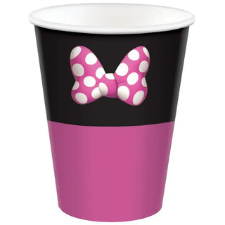 Minnie Mouse Pink/Black/White Paper Cups