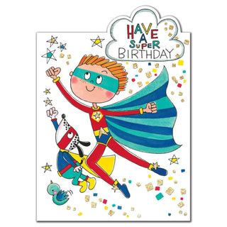 Rachel Ellen | Super Hero Happy Birthday Card | Superhero Party Supplies NZ