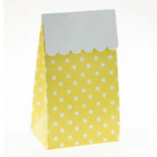 Sambellina Yellow with White Polka Dot Treat Bags | Polka Dot Party Theme & Supplies