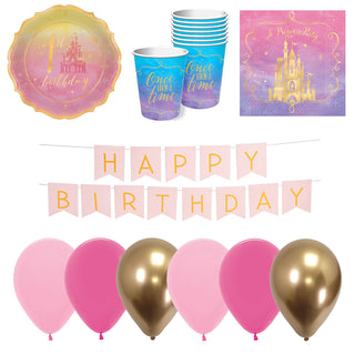 Disney Princess 1st Birthday Party Essentials - 45 piece
