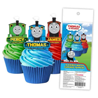 Thomas the Tank Engine Edible Wafer Cupcake Toppers | Thomas the Tank Engine Party Supplies