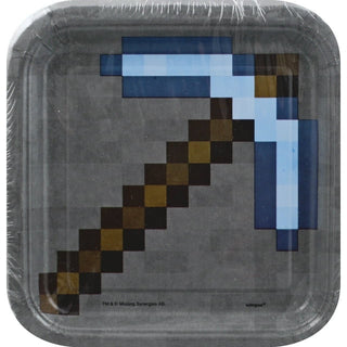 Minecraft TNT Pickaxe Plates | Minecraft Party Supplies NZ
