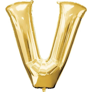 Anagram Gold Jumbo Letter Foil Balloon - V