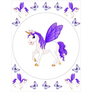 Fairy Unicorn Edible Cake Image | Unicorn Party Supplies NZ