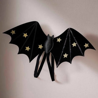 Ginger Ray | Black & Gold Halloween Bat Wings | Halloween Costumes NZ