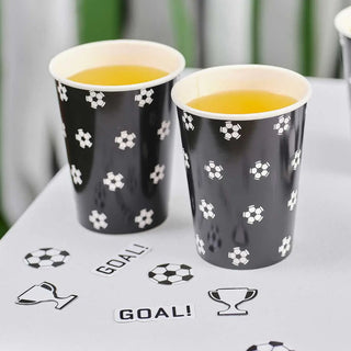 Ginger Ray | Football Print Cups | Soccer Party Supplies NZ