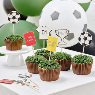 Ginger Ray | Football Cupcake Toppers | Soccer Party Supplies NZ