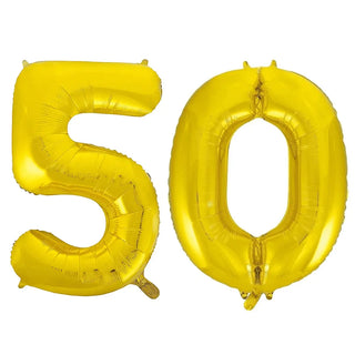 Meteor | Giant gold 50 balloon | 50th party supplies