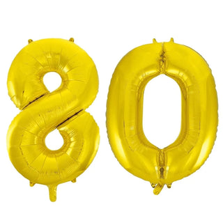 Meteor | Giant gold 80 balloon | 80th party supplies