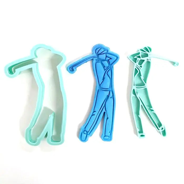 Golfer Cookie Cutter & Embosser NZ Build a Birthday NZ