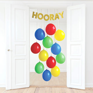 Balloons Decor Kit | Rainbow Balloon Decor | Doorway Decorations | Hooray Banner | Balloon Suprise 