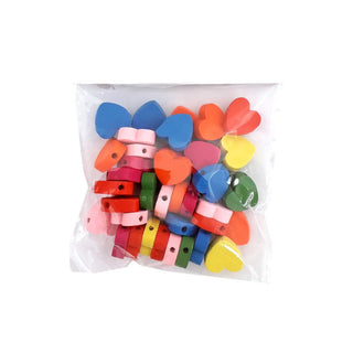 Craft Workshop | colourful wooden heart beads | valentines day party supplies