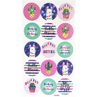 Llama & Cactus Stickers | Llama Party Supplies