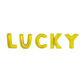 Giant Gold Lucky Foil Letter Balloons