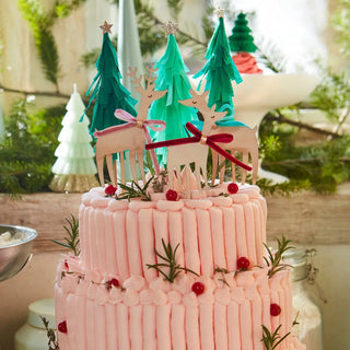 Meri Meri | Reindeer Family Cake Toppers | Christmas Cake Decorations NZ
