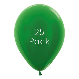 Metallic Green Balloons - 25 Pkt