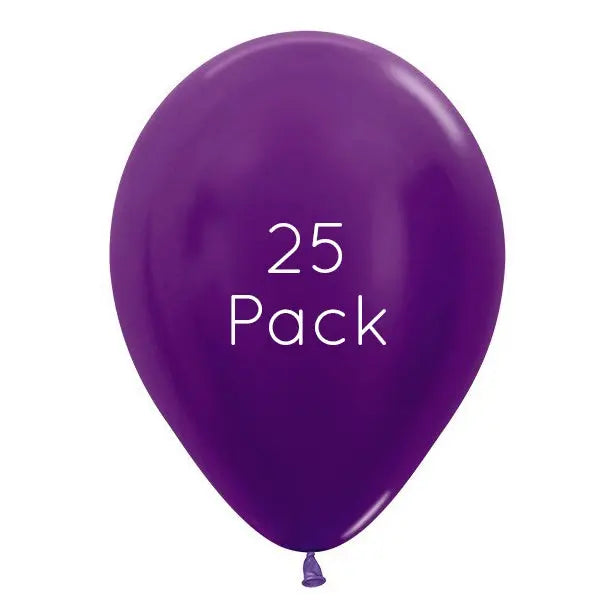 Metallic Violet Balloons 25 Pkt Build a Birthday NZ