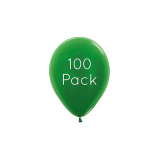 Metallic Green Mini Balloons - 100 Pkt