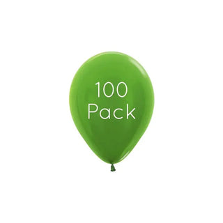 Metallic Lime Green Mini Balloons - 100 Pkt