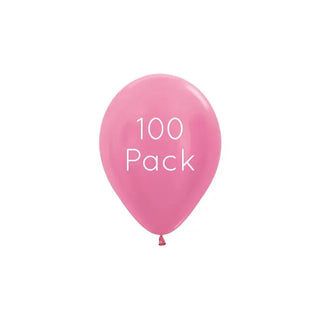 Pearl Fuchsia Mini Balloons - 100 Pkt