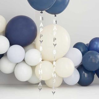 Ginger Ray | Silver Birthday Balloon Tails | Silver Party Supplies Nz