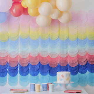 Ginger Ray | Rainbow Tissue Paper Backdrop | Colourful Party Supplies NZ