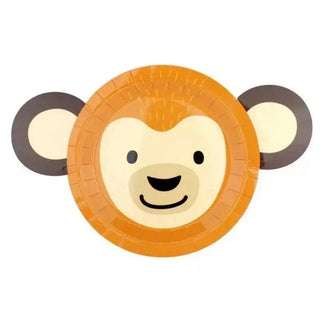 Monkey Shaped Jungle Party Plates | Jungle Animal Party Supplies NZ