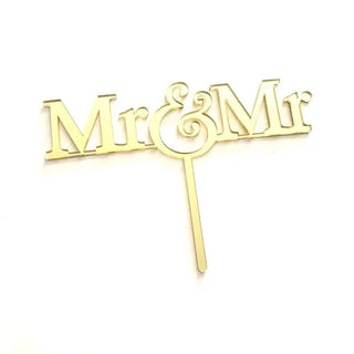 Cake Craft | Mr & Mr Gold Cake Topper | Engagement & Wedding Supplies NZ