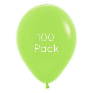 Sempertex | Neon Green Balloons - 100 Pkt | Green Party Supplies NZ