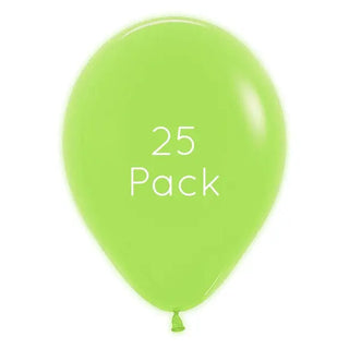 Neon Green Balloons - 25 Pkt