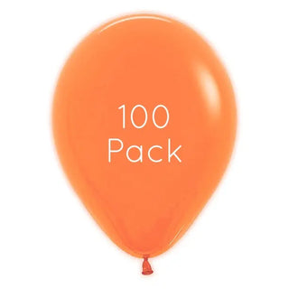 Sempertex | Neon Orange Balloons 100 Pkt | Orange Party Supplies NZ