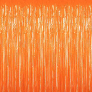Orange Foil Curtain | Orange Party Supplies NZ