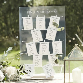 Ginger Ray | Acrylic Wedding Table Plan Kit | Wedding Supplies NZ