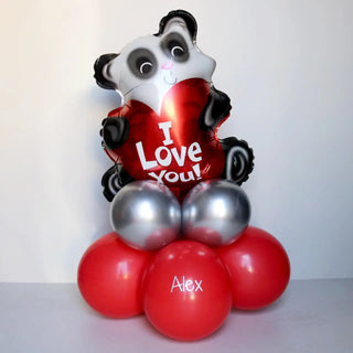 Personalised Valentines Panda Mini Balloon Sculpture