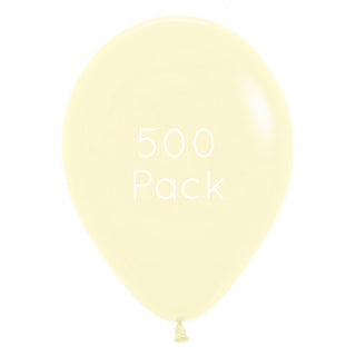 Pastel Matte Yellow Balloons 500 Pack | Yellow Party Supplies NZ