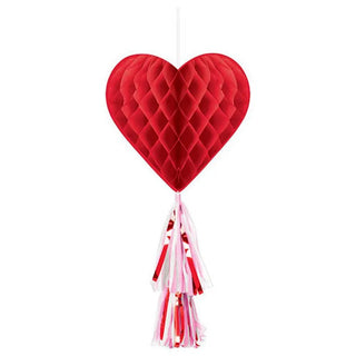 Amscan | love heart hanging honeycomb decorations | valentines day party supplies