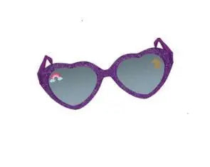Purple Glitter Heart Glasses