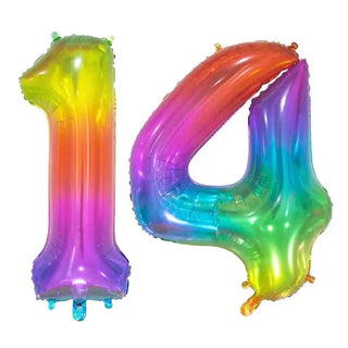 Meteor | giant rainbow 14 balloon | 14th party supplies