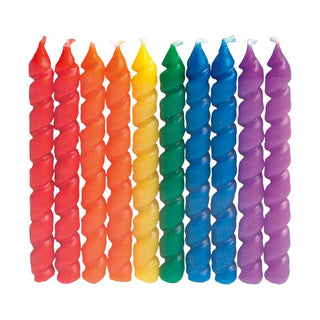 Rainbow Spiral Candles | Rainbow Party Supplies NZ