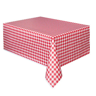 Red Gingham Paper Tablecover | Farm Party Supplies NZ