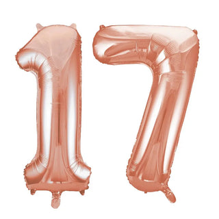 Meteor | giant 17 rose gold balloon | 17th birthday party supplies