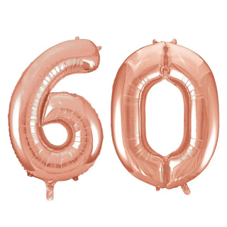 Meteor | giant 60 rose gold balloon | 60th party supplies