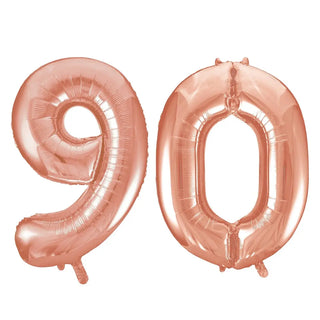 Meteor | giant 90 rose gold balloon | 90th party supplies