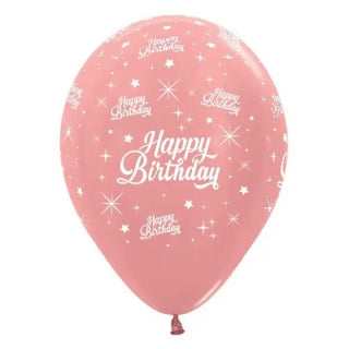Sempertex | happy birthday rose gold star balloon | rose gold party supplies