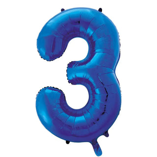 Party Choice | Giant blue number 3 foil balloon | Blue Party Supplies NZ