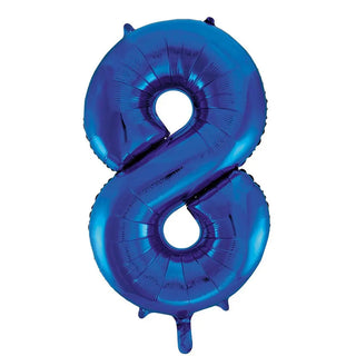 Party Choice | Giant blue number 8 foil Balloon | Blue Party Supplies NZ